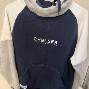 Mens’s Chelsea Football Club Navy White Grey Hoodie